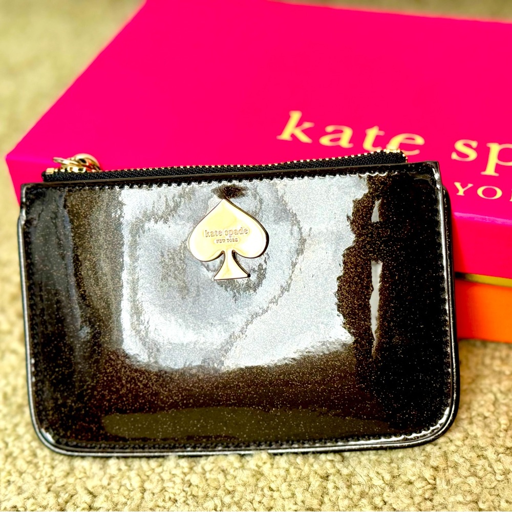 Kate Spade Black Sparkle Pouch